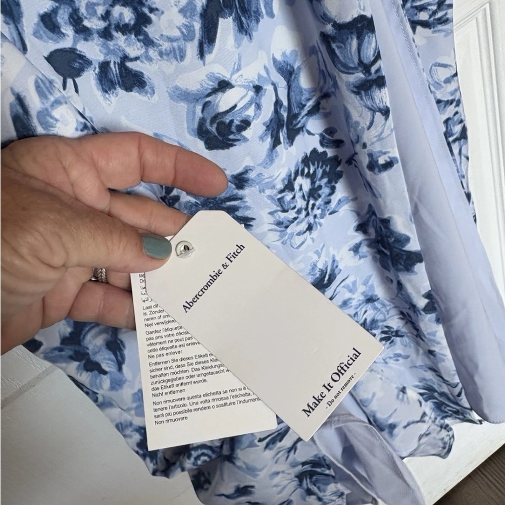 Abercrombie & Fitch woman's dress small petite Floral Maxi Dress nwt - Picture 7 of 8